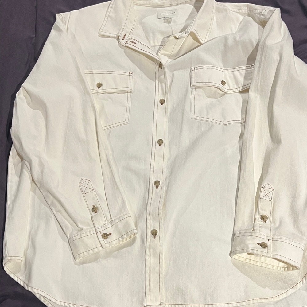 Women’s White Denim Shirt/Jacket